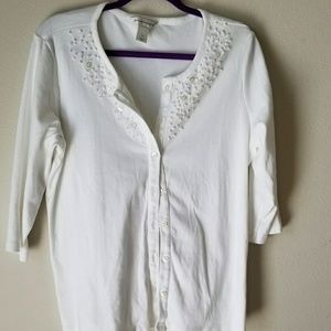 White button up blouse